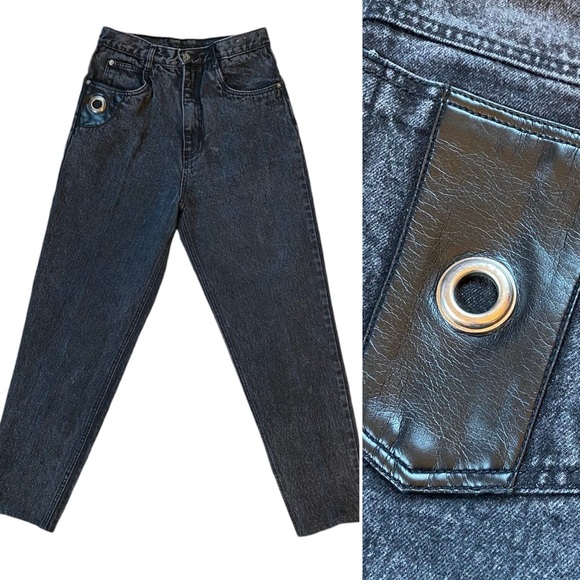 Vintage Denim - Vintage BonJour Goth Hip Hop Punk High Waisted 100% Cotton Jeans